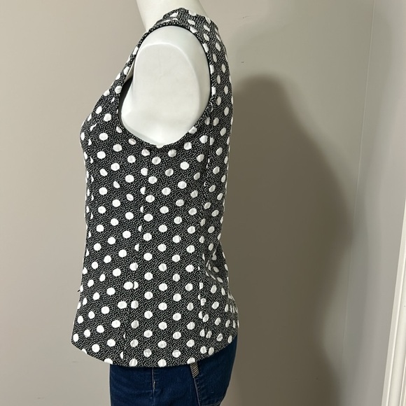 Anthropologie Maeve Polka Dot Jacquard V-Neck Tank Top Sleeveless Size S - Picture 7 of 13